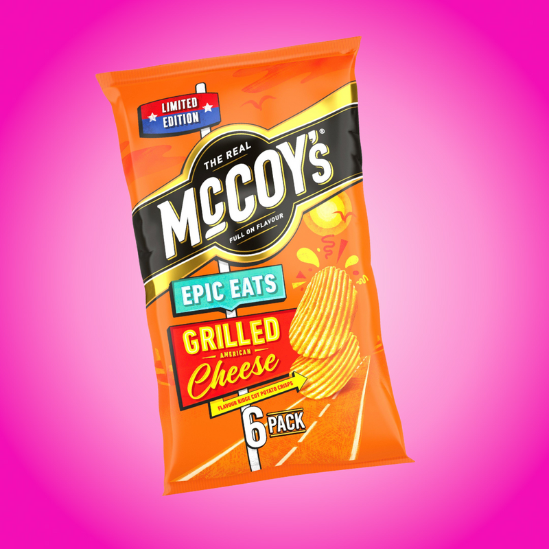 Multi Pack McCoys Epic Eats Grilled American Cheese 6 x 25g