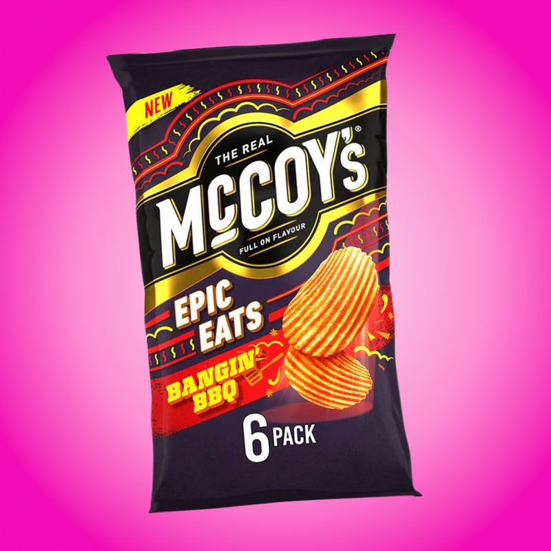 Multi Pack McCoys Epic Eats Bangin' BBQ 6 x 25g