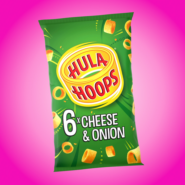 Multi Pack Cheese & Onion Hula Hoops 6 x 24g