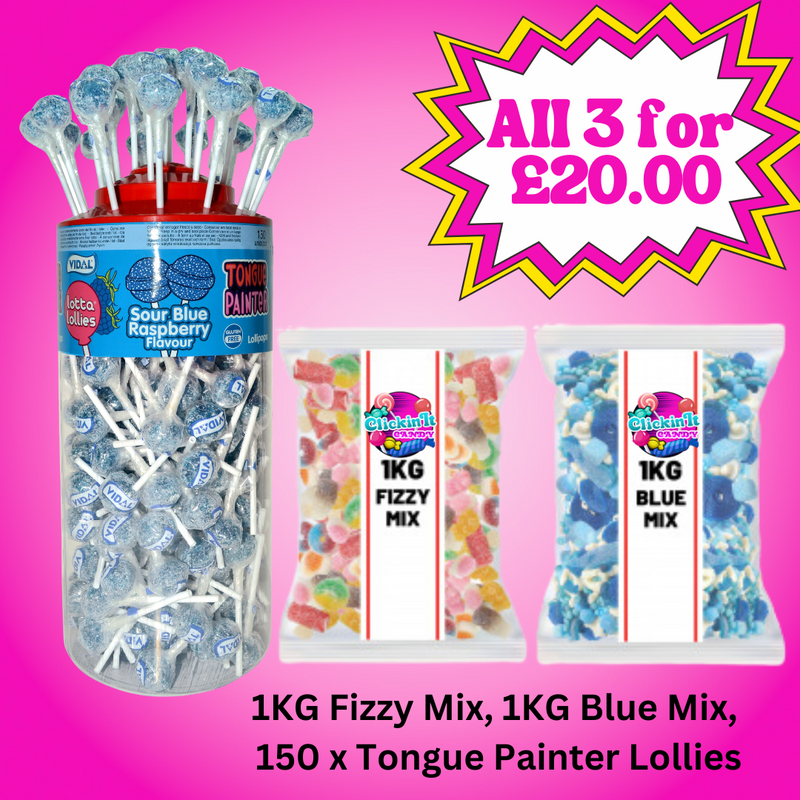 2KG Blue Mix & Fizzy Mix + 150 Vidal Loads of Lollies