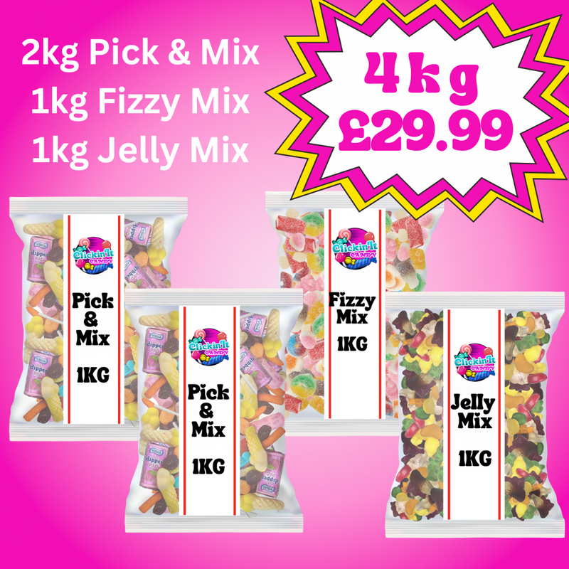 4KG Pick & Mix, Fizzy Mix & Jelly Mix