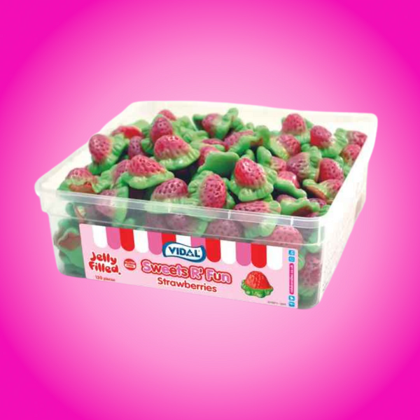 Vidal Pick N Mix Tub 780g - Jelly Strawberries