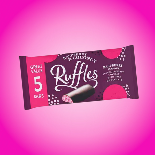 Raspberry & Coconut Ruffles Bars (Pack of 5)